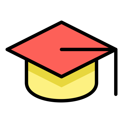 Шляпа выпускника Generic Outline Color иконка