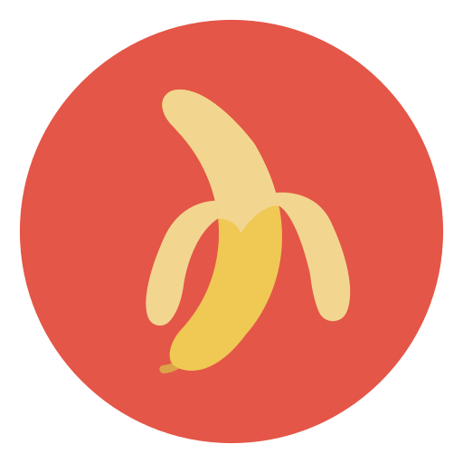 banaan Vector Stall Flat icoon