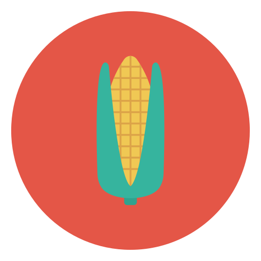 maíz Vector Stall Flat icono