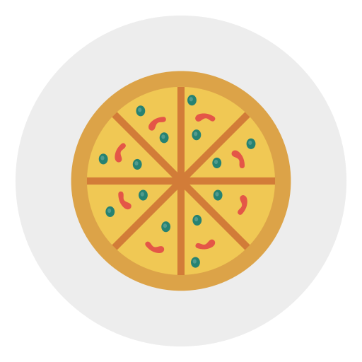 피자 Vector Stall Flat icon