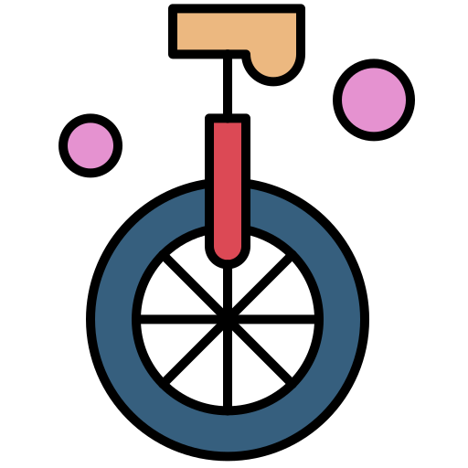 一輪車 Generic Outline Color icon