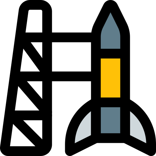 Rocket launch Pixel Perfect Lineal Color icon