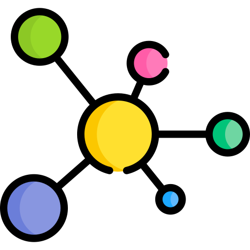moléculaire Special Lineal color Icône