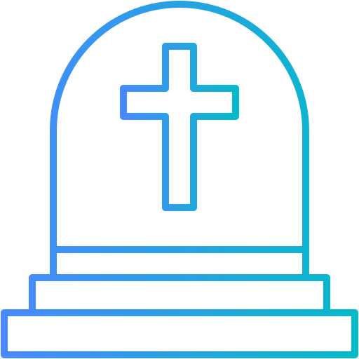 lápida sepulcral Generic Gradient icono