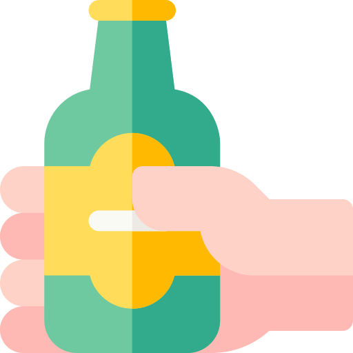 Beer bottle Basic Rounded Flat icon