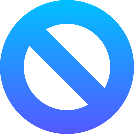 prohibido Basic Gradient Gradient icono