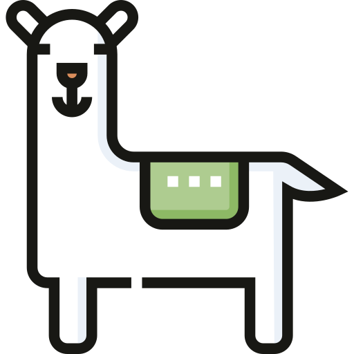 lama Detailed Straight Lineal color ikona
