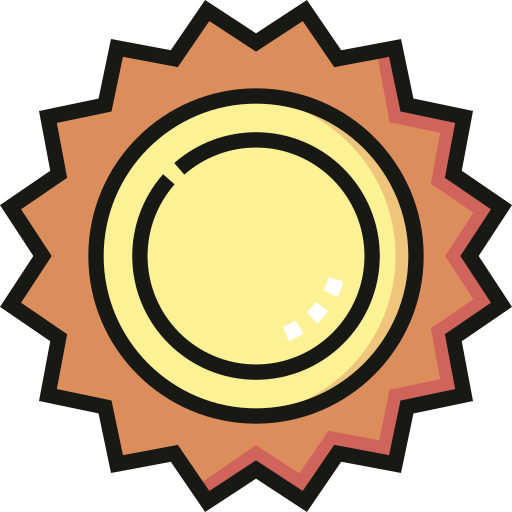 태양 Detailed Straight Lineal color icon