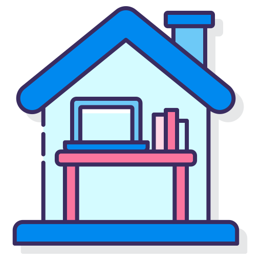 Home office Flaticons Lineal Color icon