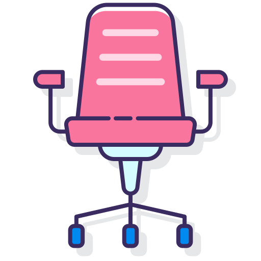 Офисный стул Flaticons Lineal Color иконка