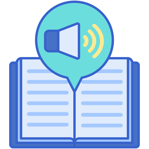 audio libro Flaticons Lineal Color icono
