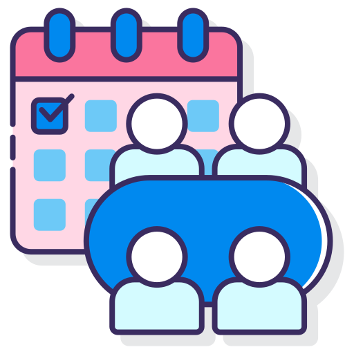 Group meeting Flaticons Lineal Color icon