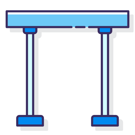 Desk Flaticons Lineal Color icon