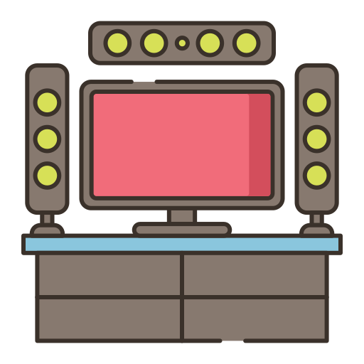 Home cinema Flaticons Lineal Color icon