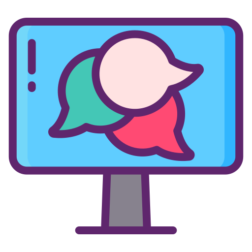 Online communication Flaticons Lineal Color icon