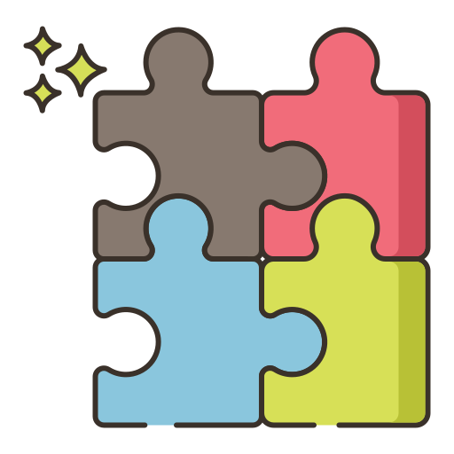 puzzles Flaticons Lineal Color icon