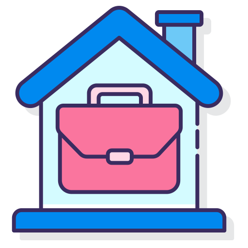 Work from home Flaticons Lineal Color icon