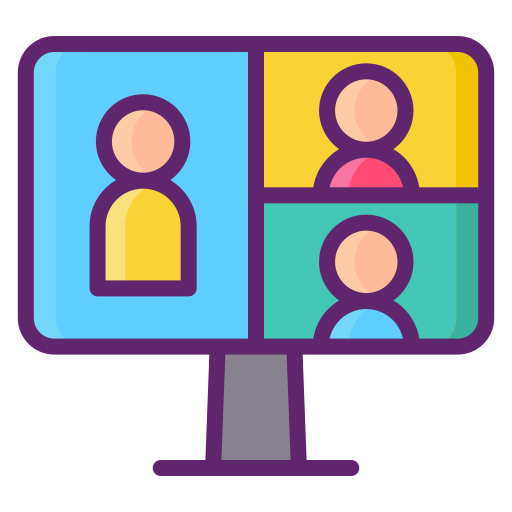 Video conference Flaticons Lineal Color icon