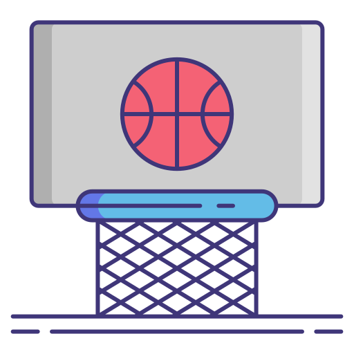 バスケットボールフープ Flaticons Lineal Color icon