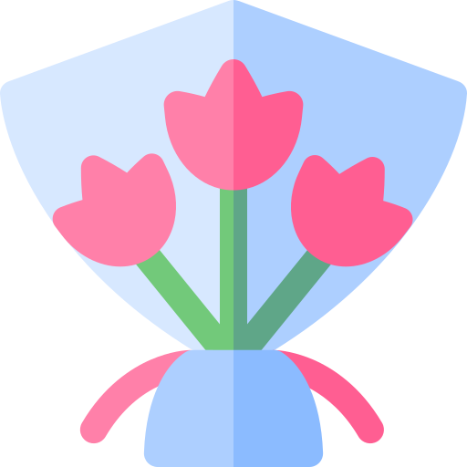 bloemen boeket Basic Rounded Flat icoon