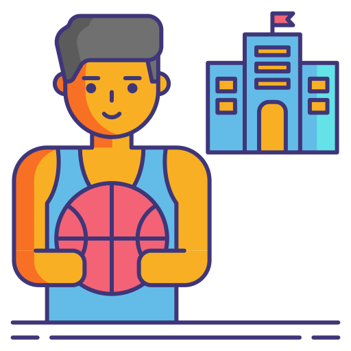 giocatore di basket Flaticons Lineal Color icona