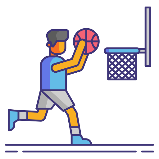 giocatore di basket Flaticons Lineal Color icona