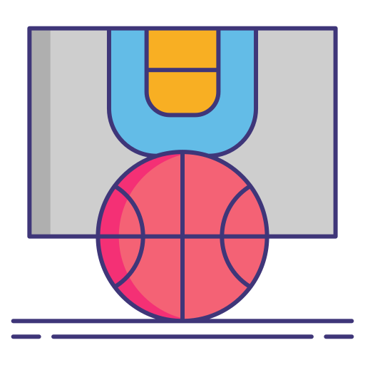 ballon de basket Flaticons Lineal Color Icône