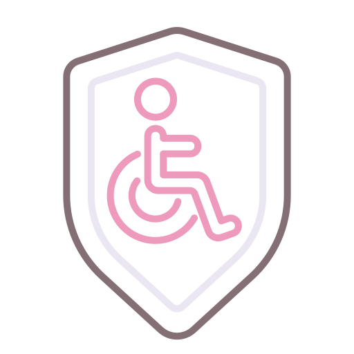 Disability insurance Flaticons Lineal Color icon