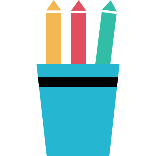 lápices de color Alfredo Hernandez Flat icono