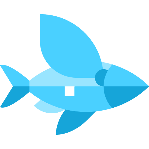 Flying fish Basic Straight Flat icon