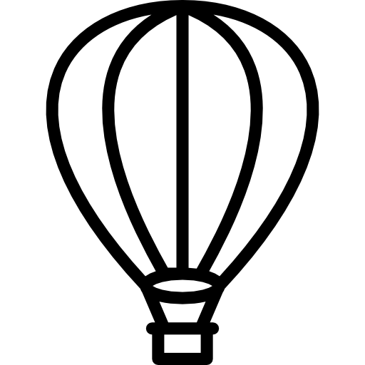 Hot air balloon Basic Mixture Lineal icon