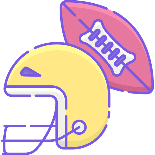 football americano Flaticons Lineal Color icona