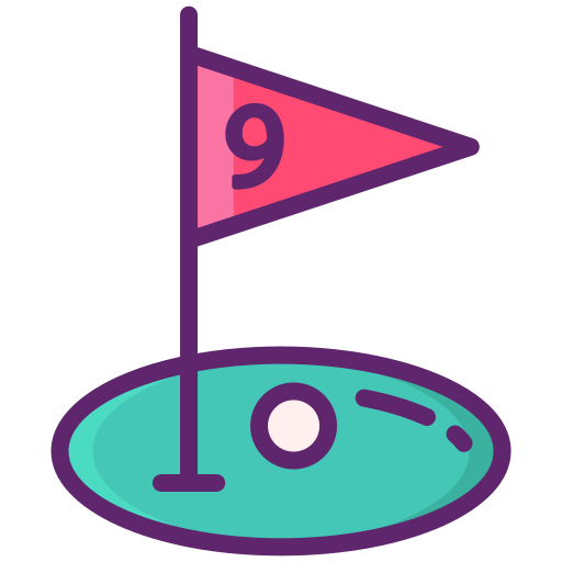 corso di golf Flaticons Lineal Color icona