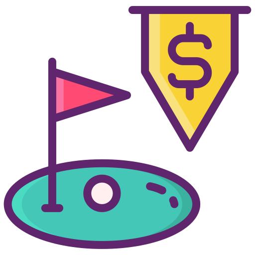 campo de golf Flaticons Lineal Color icono