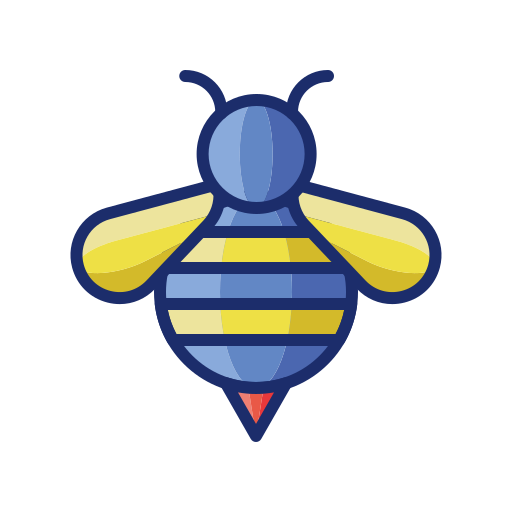 abeja Flaticons Lineal Color icono