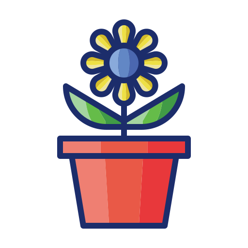 vaso di fiori Flaticons Lineal Color icona
