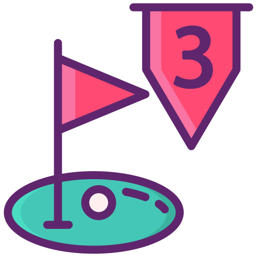 bandera de golf Flaticons Lineal Color icono