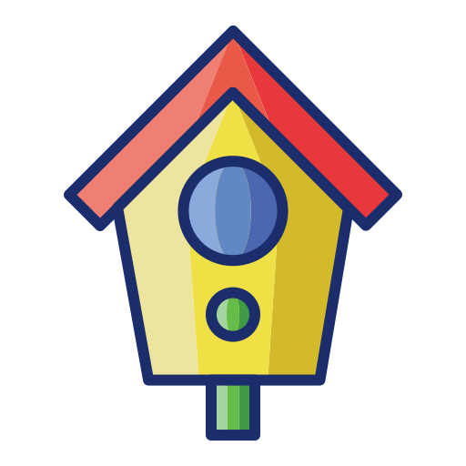 dom dla ptaków Flaticons Lineal Color ikona