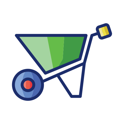 Wheel barrow Flaticons Lineal Color icon