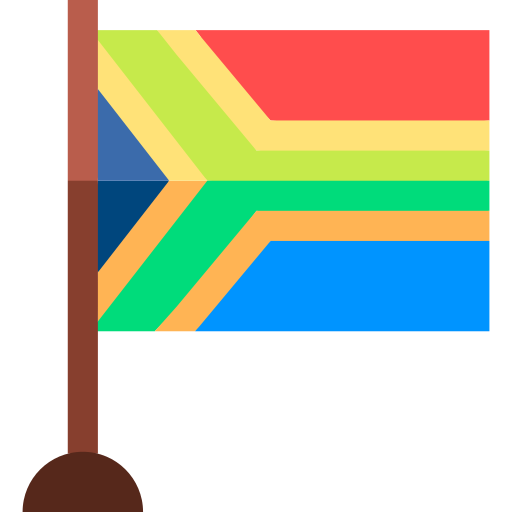 South africa Basic Straight Flat icon