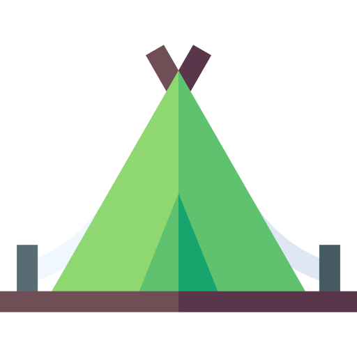 carpa para camping Basic Straight Flat icono