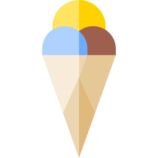 アイスクリームコーン Basic Straight Flat icon