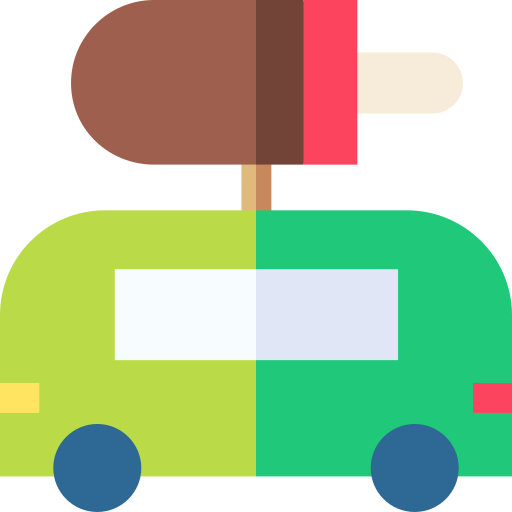 camión de comida Basic Straight Flat icono