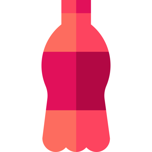 Soda bottle Basic Straight Flat icon