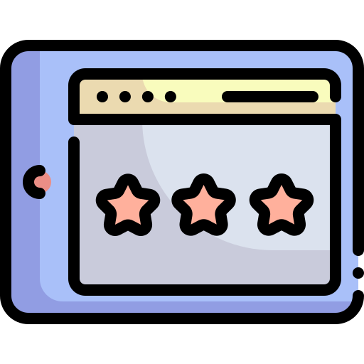 Web rating Generic Outline Color icon