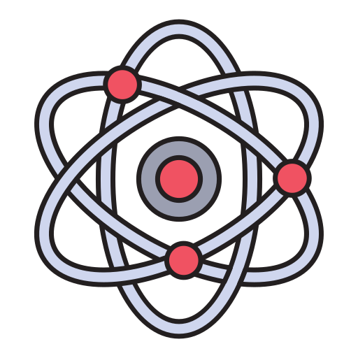 Atom Vector Stall Lineal Color icon