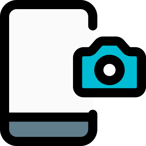 caméra de téléphone Pixel Perfect Lineal Color Icône