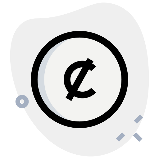 simbolo dei centesimi Generic Rounded Shapes icona