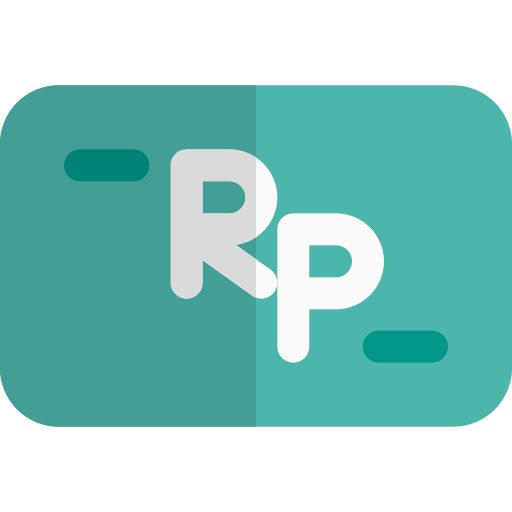 rupia indonesia Pixel Perfect Flat icono