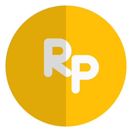 rupia Pixel Perfect Flat ikona